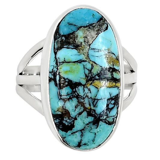 Lucky Charm Tibetan Turquoise Ring size-8 R-1003 33-ER15066