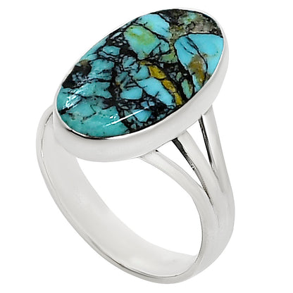 Lucky Charm Tibetan Turquoise Ring size-8 R-1003 33-ER15066