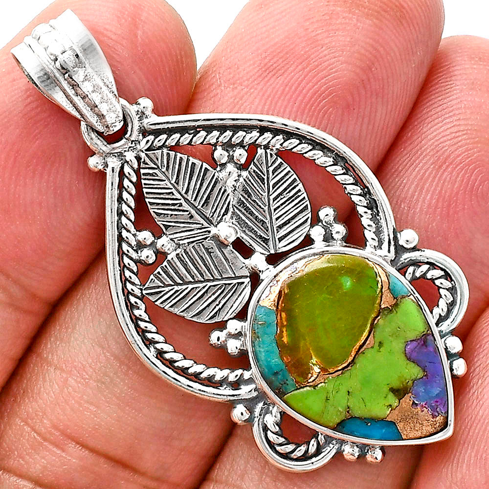 Premium Quality Multi Copper Turquoise Pendant P-1258 34-EP10248