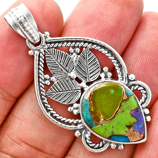 Premium Quality Multi Copper Turquoise Pendant P-1258 34-EP10248
