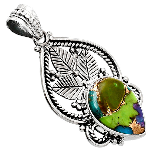 Premium Quality Multi Copper Turquoise Pendant P-1258 34-EP10248