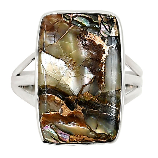 Copper Abalone Shell Ring size-9 R-1003 34-ER15096