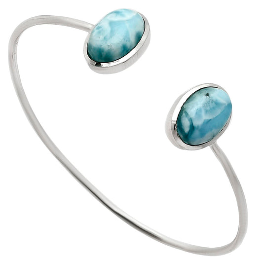 Premium Quality Natural Larimar Cuff Bangle Bracelet B-1004 37-EB10382