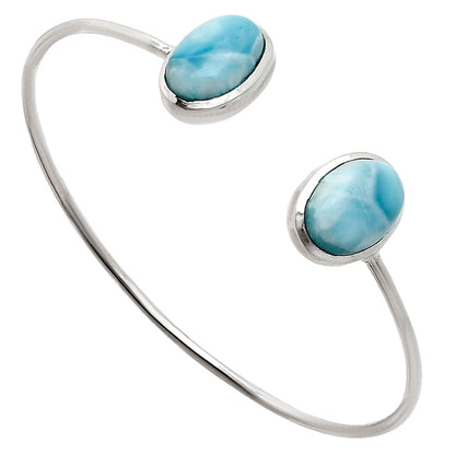 Premium Quality Natural Larimar Cuff Bangle Bracelet B-1004 37-EB10385