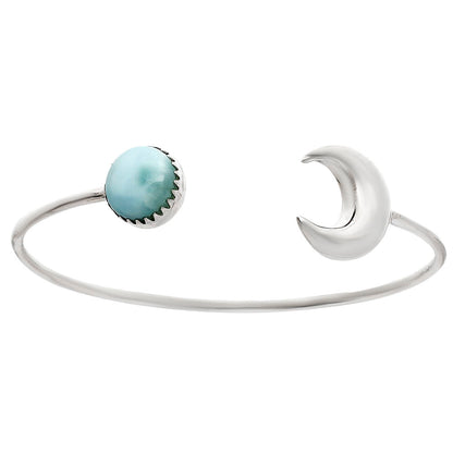 Premium Quality Moon Larimar Cuff Bangle Bracelet B-1046 37-EB10387
