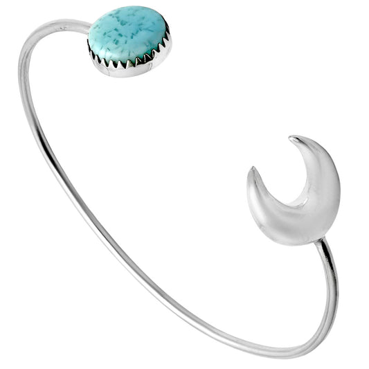 Premium Quality Natural Larimar Cuff Bangle Bracelet B-1046 37-EB10392