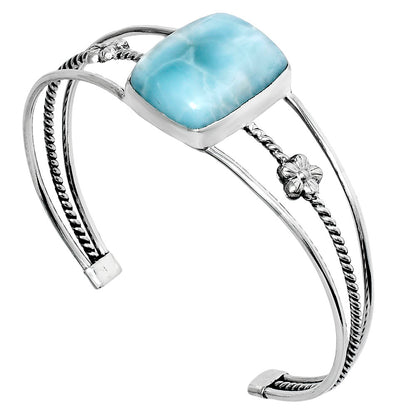 Premium Quality Natural Larimar Cuff Bangle Bracelet B-1012 37-EB10397