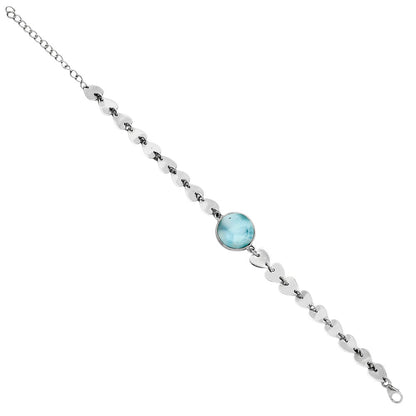 Premium Heart - Larimar (Dominican Republic) Bracelet B-1044 37-EB10410