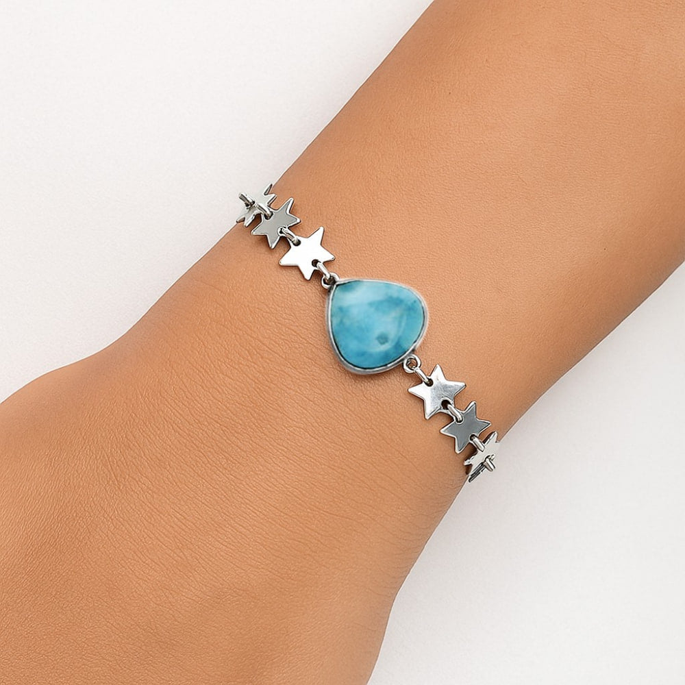 Premium Star - Larimar (Dominican Republic) Bracelet B-1044 37-EB10414