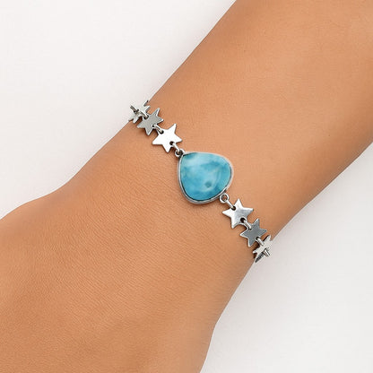 Premium Star - Larimar (Dominican Republic) Bracelet B-1044 37-EB10414