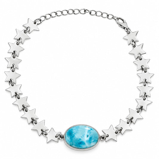 Premium Star - Larimar (Dominican Republic) Bracelet B-1044 37-EB10415