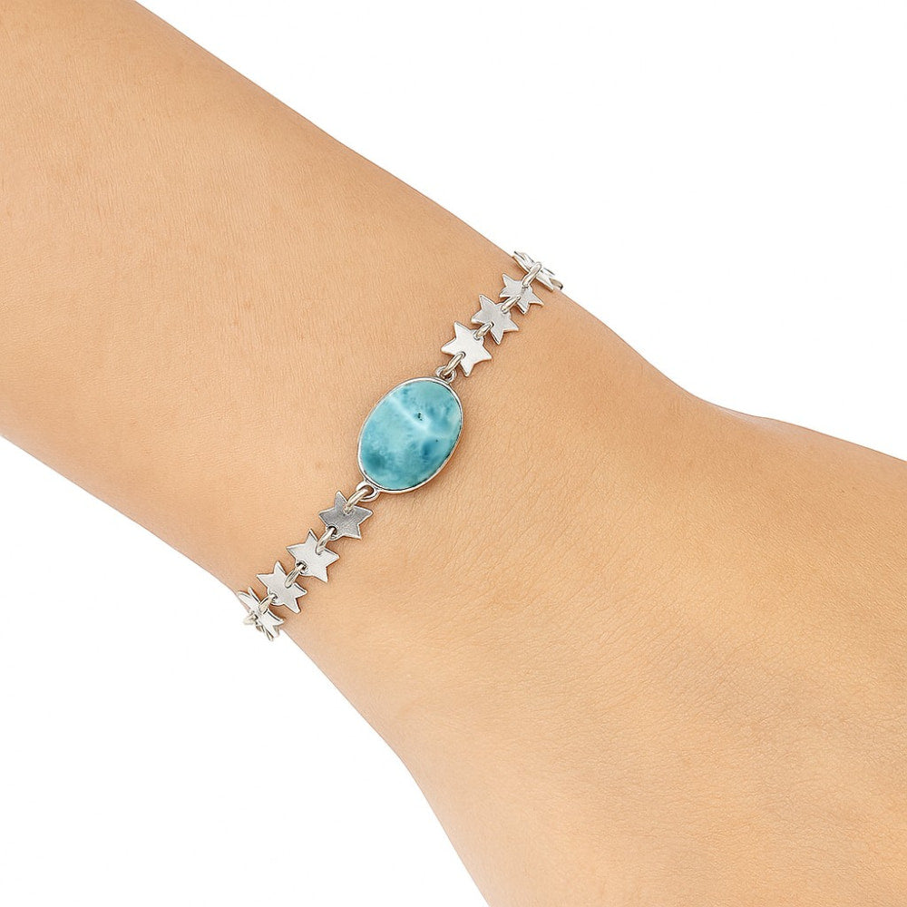 Premium Star - Larimar (Dominican Republic) Bracelet B-1044 37-EB10415