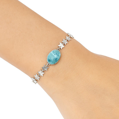 Premium Star - Larimar (Dominican Republic) Bracelet B-1044 37-EB10415