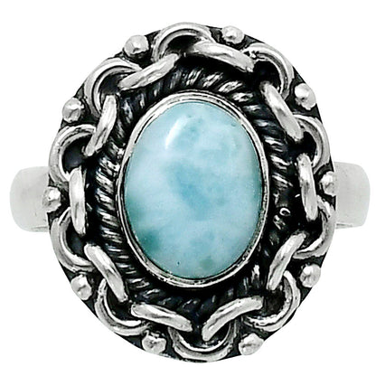 Premium Larimar (Dominican Republic) Ring size-6 R-1667 37-ER13183