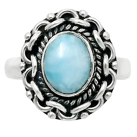 Premium Larimar (Dominican Republic) Ring size-7 R-1667 37-ER13185