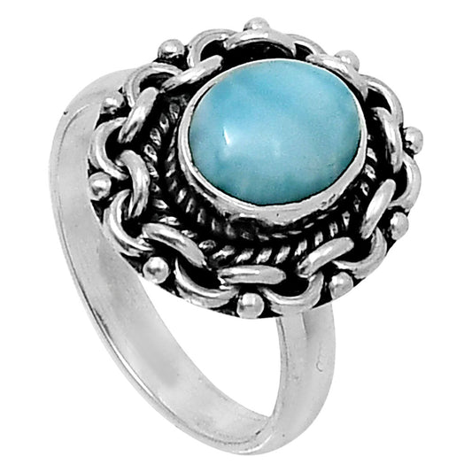 Premium Larimar (Dominican Republic) Ring size-7 R-1667 37-ER13185