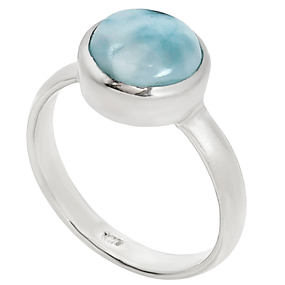 Larimar (Dominican Republic) Ring size-8 R-1004 37-ER15265