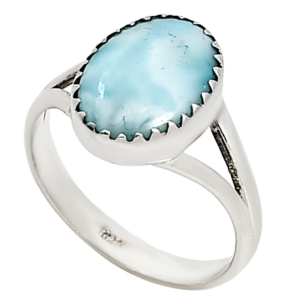 Larimar (Dominican Republic) Ring size-8 R-1210 37-ER15419