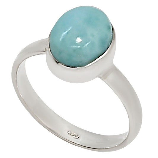 Larimar (Dominican Republic) Ring size-8 R-1001 37-ER15475