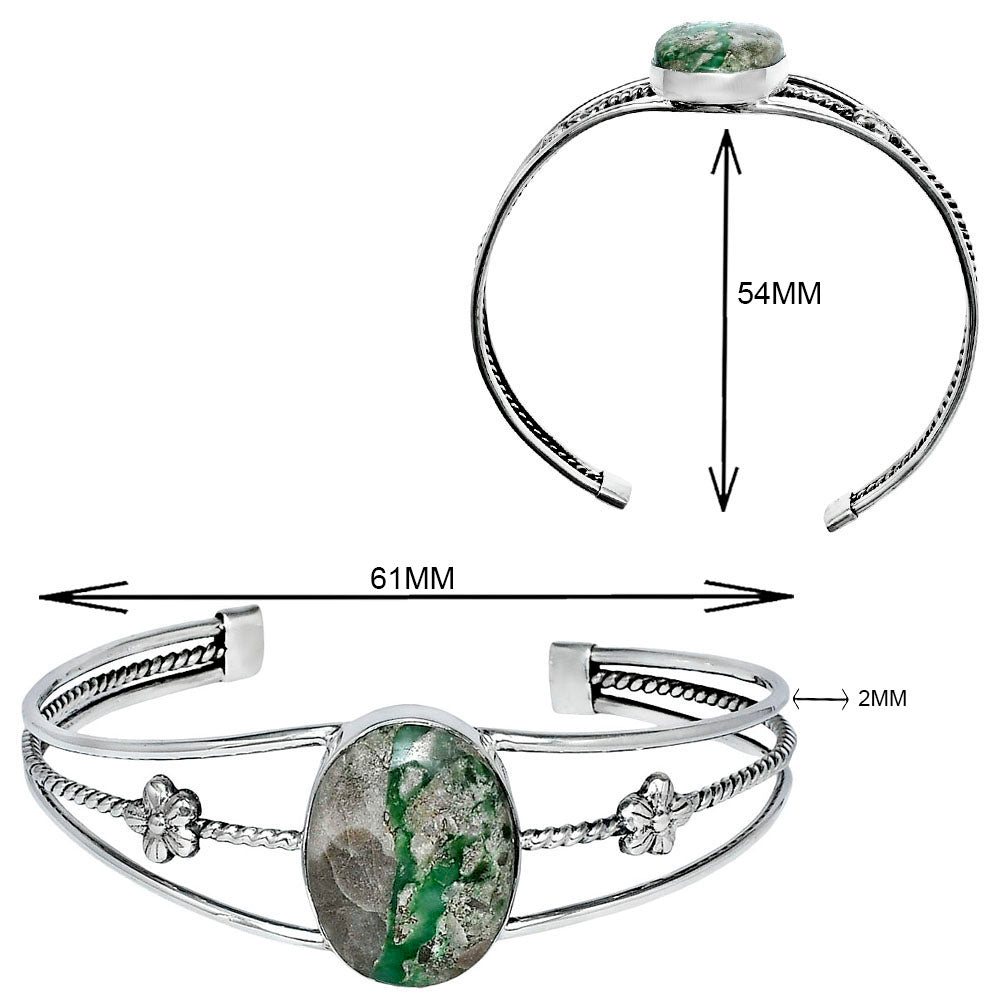 Premium Quality Utah Variscite Cuff Bangle Bracelet B-1012 40-EB10426