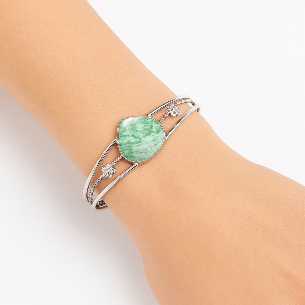 Premium Utah Variscite Cuff Bangle Bracelet B-1012 40-EB10428