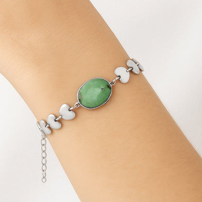 Premium Heart - Utah Variscite Bracelet B-1044 40-EB10431