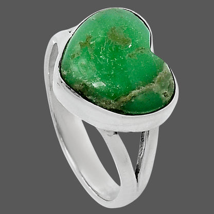 Premium Quality Heart Utah Variscite Ring size-7 R-1073 40-ER13511