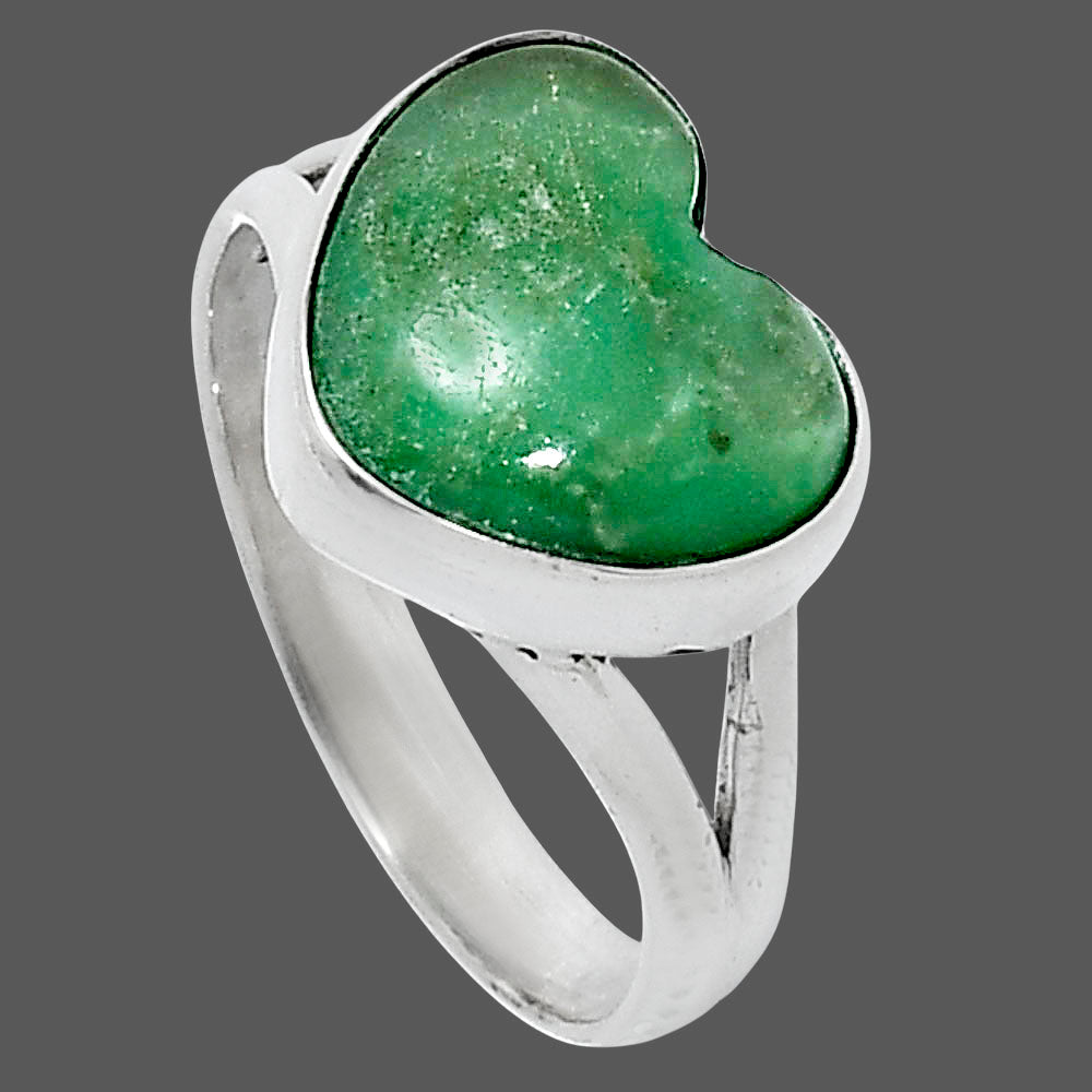 Premium Quality Heart Utah Variscite Ring size-8 R-1073 40-ER13516