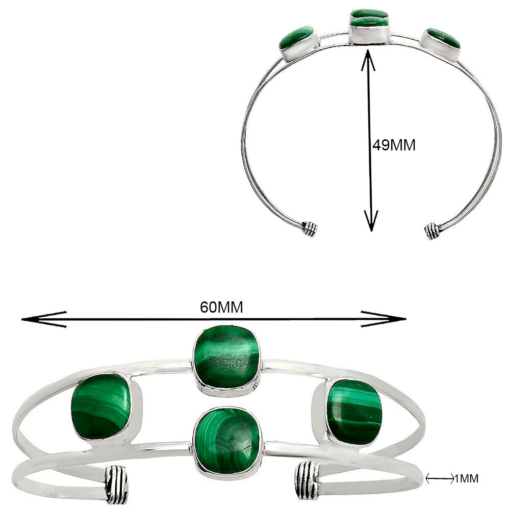 Premium Quality Malachite Eye Cuff Bangle Bracelet B-1047 41-EB10433