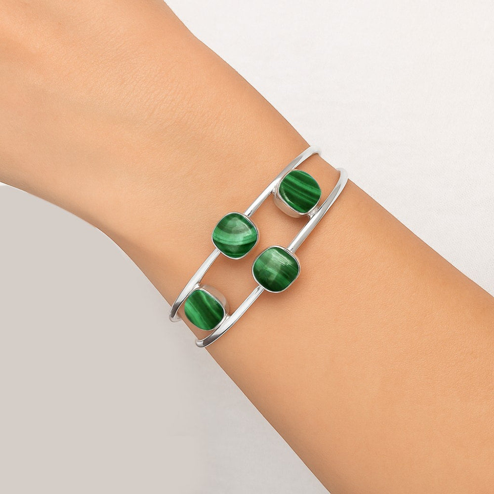 Premium Quality Malachite Eye Cuff Bangle Bracelet B-1047 41-EB10438