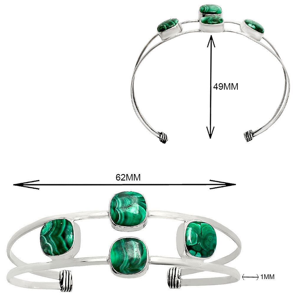 Premium Quality Malachite Eye Cuff Bangle Bracelet B-1047 41-EB10440