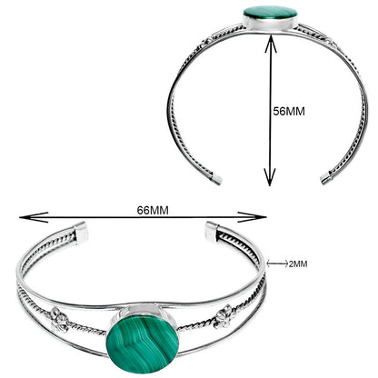 Premium Quality Malachite Eye - Congo Cuff Bangle Bracelet B-1012 41-EB10441