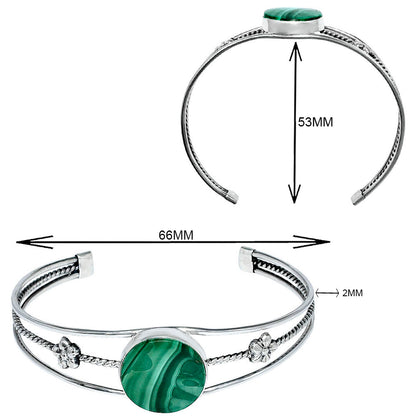 Premium Quality Malachite Eye - Congo Cuff Bangle Bracelet B-1012 41-EB10442