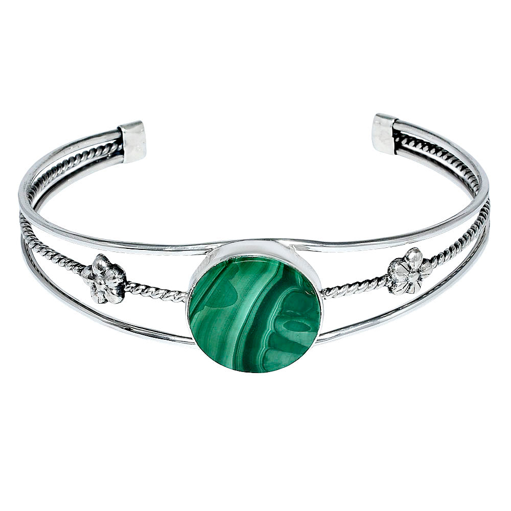 Premium Quality Malachite Eye - Congo Cuff Bangle Bracelet B-1012 41-EB10442