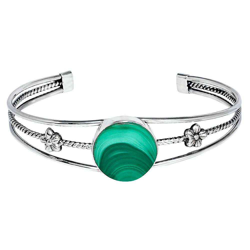 Premium Quality Malachite Eye - Congo Cuff Bangle Bracelet B-1012 41-EB10443