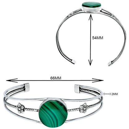 Premium Quality Malachite Eye - Congo Cuff Bangle Bracelet B-1012 41-EB10444