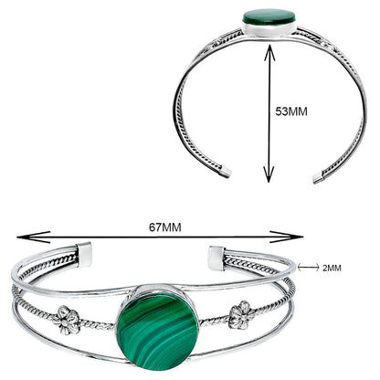 Premium Quality Malachite Eye - Congo Cuff Bangle Bracelet B-1012 41-EB10445