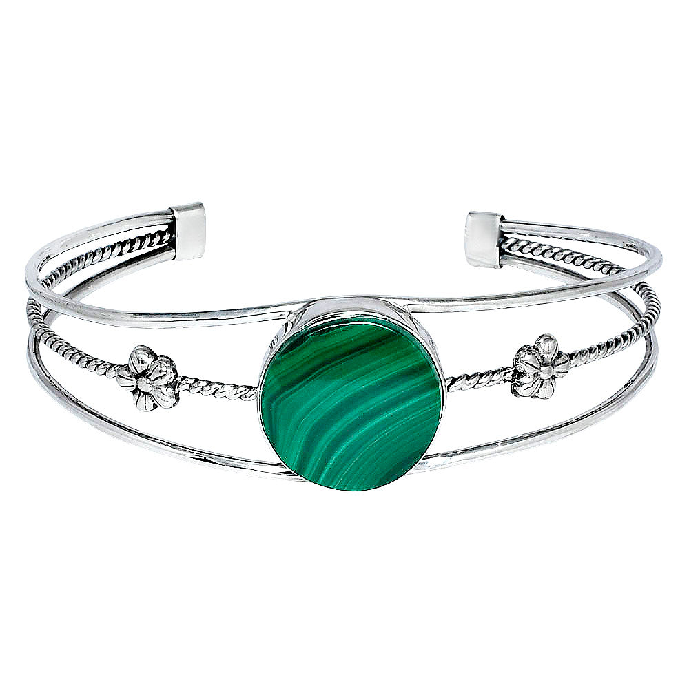 Premium Quality Malachite Eye - Congo Cuff Bangle Bracelet B-1012 41-EB10445
