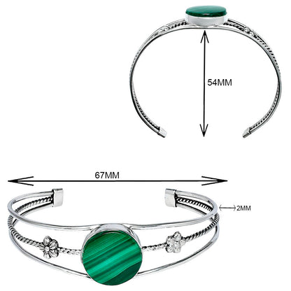 Premium Quality Malachite Eye - Congo Cuff Bangle Bracelet B-1012 41-EB10446