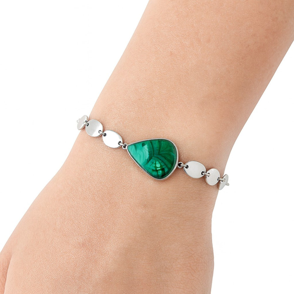 Premium Quality Natural Malachite Eye - Congo Bracelet B-1044 41-EB10454