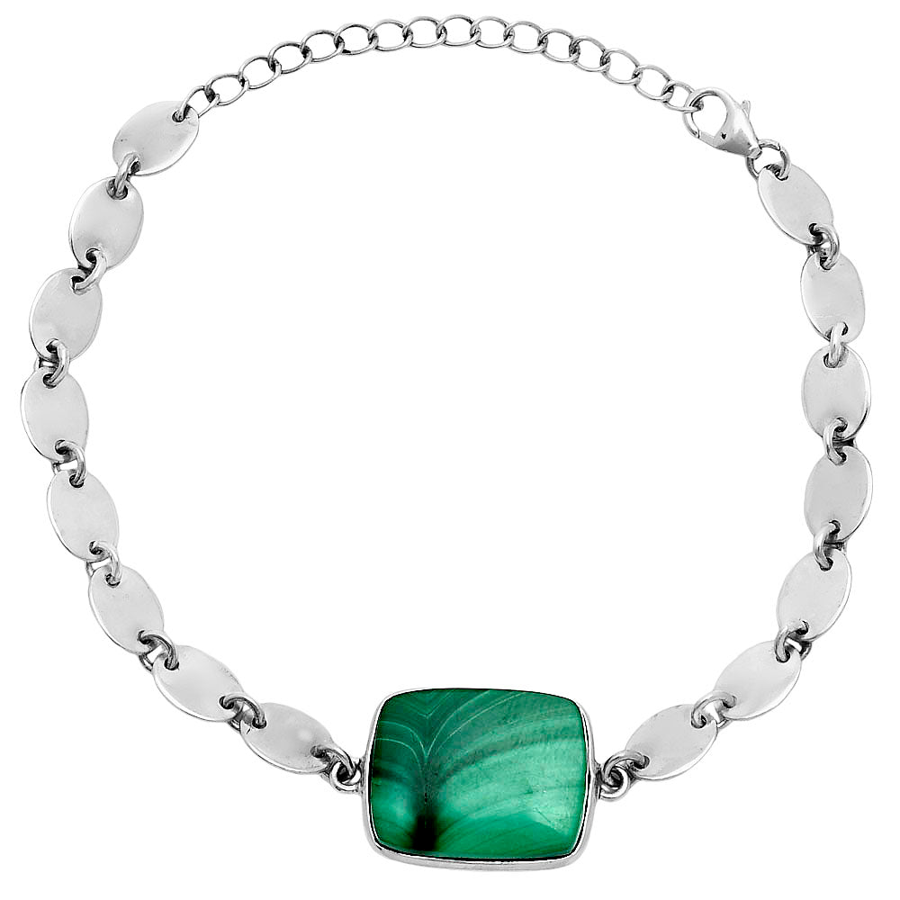 Premium Quality Natural Malachite Eye - Congo Bracelet B-1044 41-EB10455