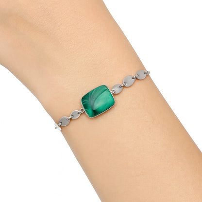 Premium Quality Natural Malachite Eye - Congo Bracelet B-1044 41-EB10455