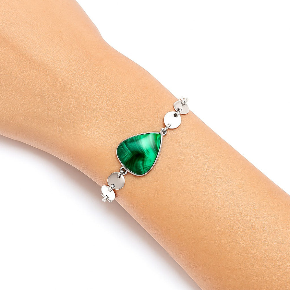 Premium Quality Natural Malachite Eye - Congo Bracelet B-1044 41-EB10456