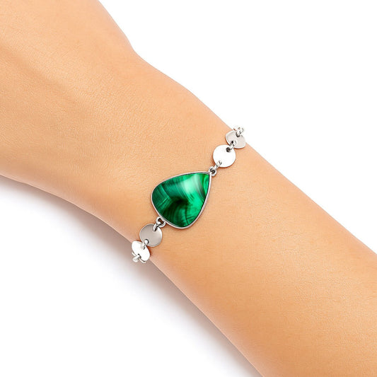 Premium Quality Natural Malachite Eye - Congo Bracelet B-1044 41-EB10456