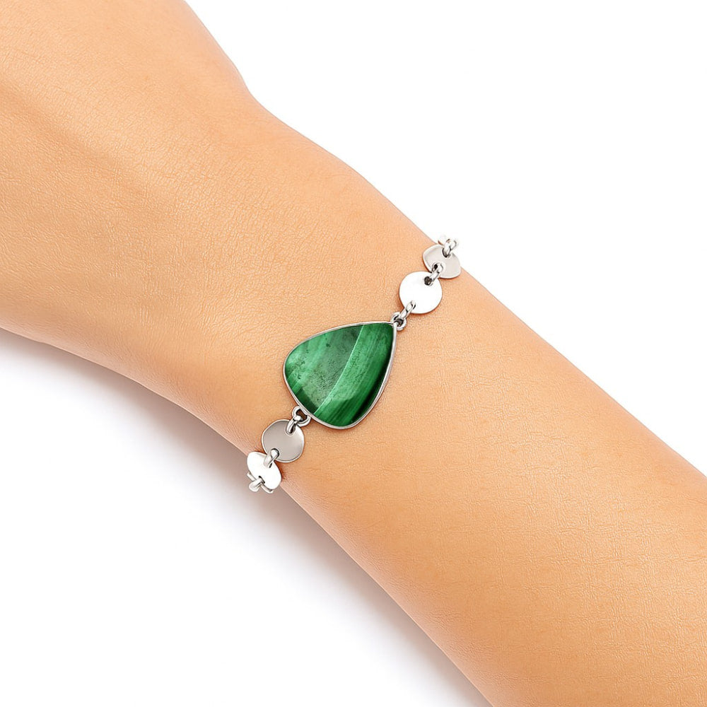 Premium Quality Natural Malachite Eye - Congo Bracelet B-1044 41-EB10458