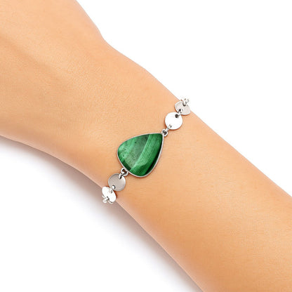 Premium Quality Natural Malachite Eye - Congo Bracelet B-1044 41-EB10458