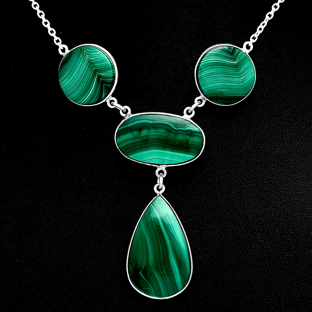 Premium Quality Malachite Eye - Congo Necklace N-1013 41-EN10121