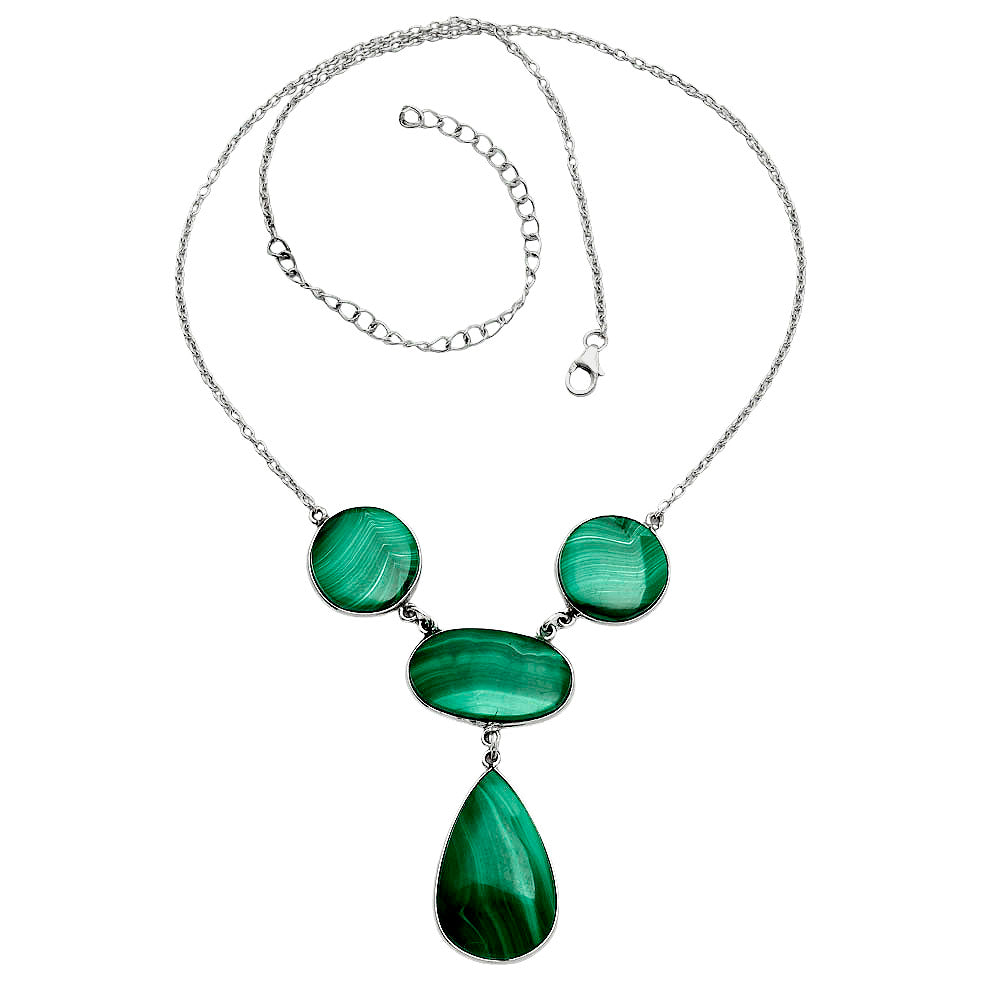 Premium Quality Malachite Eye - Congo Necklace N-1013 41-EN10121