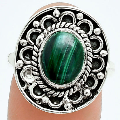 Premium Quality Natural Malachite Eye - Congo Ring size-8 R-1256 41-ER13536