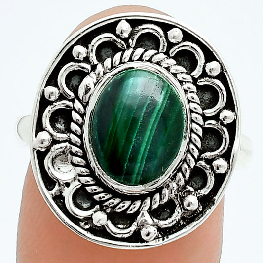 Premium Quality Natural Malachite Eye - Congo Ring size-8 R-1256 41-ER13536